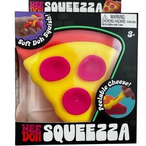 NeeDoh Squeezza Pizza Slice Stress Toy - Yellow & Pink